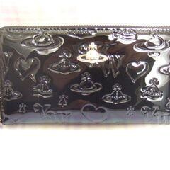 未使用　Vivienne Westwood 長財布　エナメル 黒...