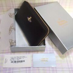 未使用　Vivienne Westwood 長財布 黒 　レザー　55VV324の画像