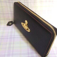 未使用　Vivienne Westwood 長財布 黒 　レザー　:955VW338の画像