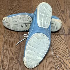 イタリア　BRUNOMAGLI のレザースニーカー　  size8(28cm). ブルーの画像