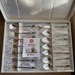 フォークスプーンバターナイフセット14本の画像