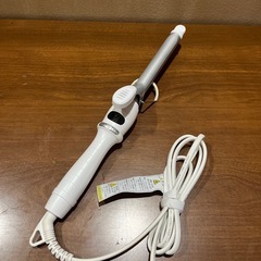 SALONIA コテ　カールアイロン　ホワイト　細い