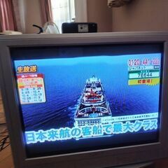 25インチブラウン管テレビと地デジ、BSチューナー