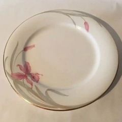 花柄　27cm　お皿　ミート皿　金線　プレートの画像