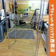 美品！4段 スチールラック 高151×幅90×奥45㎝ 棚板4枚...
