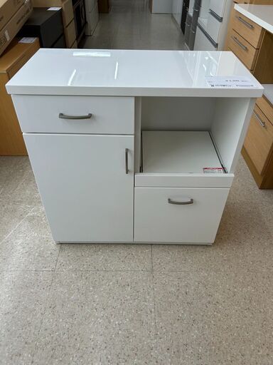 ★ジモティ割あり★ ニトリ レンジ台 白 H82.2×D40×W80 クリーニング済み TJ10848