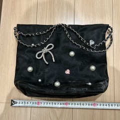新品　ハンドバッグ　黒　ビジューの画像