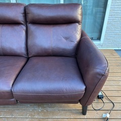 本革電動リクライニングソファ 2人用 定価158,000円