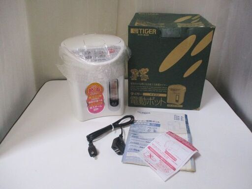 G∀43 電気ポット TIGER タイガー マイコン 電動給湯ポット PDK-A220 2.2L 2006年製 未使用品 検：電気ケトル ジャー ポット