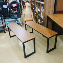 ダイニング3点セット☆机・ベンチチェア2脚☆新品未使用品☆シンプルなデザイン【浜村鹿野温泉ICから3分 買取本舗 宮本リサイクル 営業時間9～19時 定休日水曜のみ←連絡できませんm(_ _)m】の画像