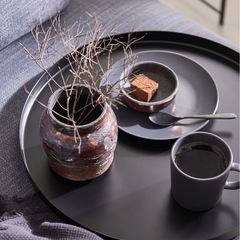 【IKEA】美品GLADOM グラドム トレイテーブル, ブラック, 45x53 cm 美品の画像