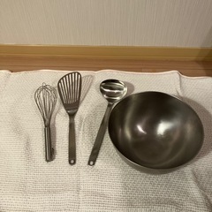 柳宗理:キッチン用品×3点　+ 無印良品:泡立て器