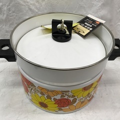 レトロ ZOJIRUSHI 北欧シリーズ ホーロー両手鍋 20cm