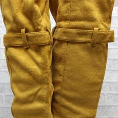【３月末終了！】ロングブーツ 22.5cm 黄色 ベルト付きの画像