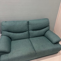 ニトリ　ソファ　緑の画像