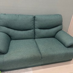 ニトリ　ソファ　緑の画像