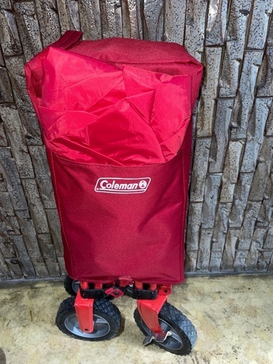 【再投稿 早い者勝ち！】★信頼のコールマン(Coleman) ★キャリーカート アウトドアワゴン ★ 耐荷重約100kg ストッパー付 コンパクト収納