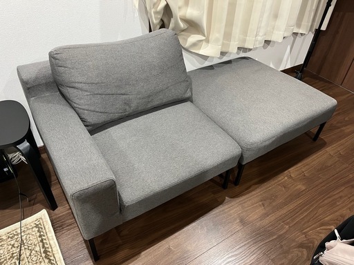 ロウヤ LOWYA カウチソファ グレー