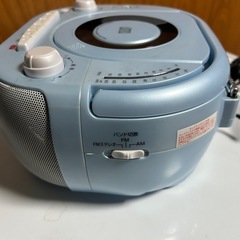 AudioComm ポータブルCDプレーヤー 水色の画像