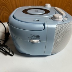AudioComm ポータブルCDプレーヤー 水色の画像