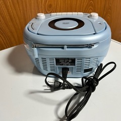 AudioComm ポータブルCDプレーヤー 水色の画像