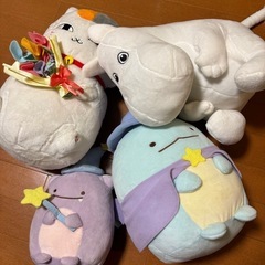 【お譲り先決定】ぬいぐるみ【すみっコぐらし、ムーミン、ニャンコ先生】