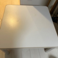 正方形テーブル　白