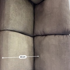 ソファ　IKEA ブラウンの画像