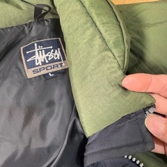 【ヴィンテージ90s】OLD STUSSY SPORT ダウンジャケット　グリーンの画像