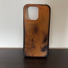 【純正品】iPhone13pro レザーケース　アップル純正　オレンジ　アイホンの画像