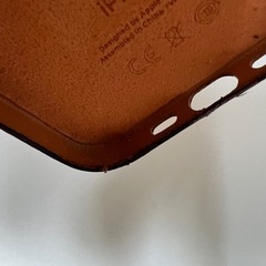 【純正品】iPhone13pro レザーケース　アップル純正　オレンジ　アイホンの画像