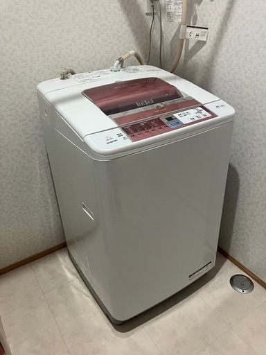 ご成約済　HITACHI　全自動洗濯機　8ｋｇ　完動品　配送可能　新生活準備にも！