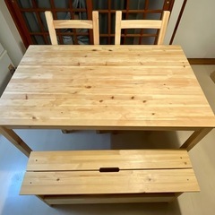 IKEA パイン材　ダイニングテーブル