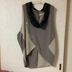 昭和レトロ　ストライプ　変形　ベスト　ジレ