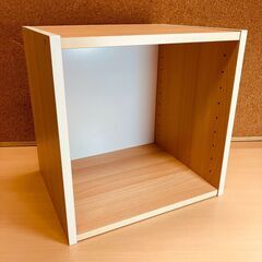 キューブボックス（ナチュラル）棚付②の画像