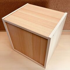 キューブボックス（ナチュラル）棚付②の画像