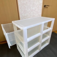3段　クリア衣装ケース　40×74×64.5㎝の画像