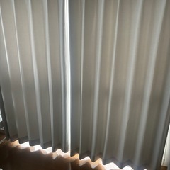 ニトリ カーテン  4枚セット グレーの画像