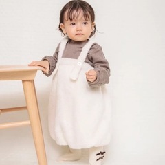 ブランシェス　80cm　もこもこ　ボアジャンパースカートの画像