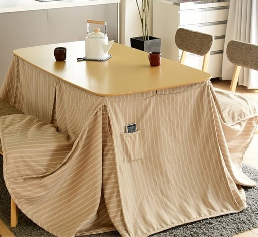 山善ダイニングキッチンテーブルこたつ付き用布団未使用
