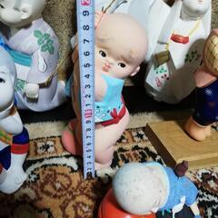 日本の人形 11体セット 陶器製 多様なデザイン まとめ売り / 現状品の画像