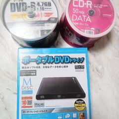 ☆ポータブルＤＶＤドライブ＆ディスクセット