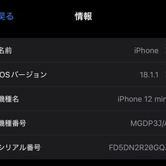 iPhone12mini　128GB 箱付きの画像