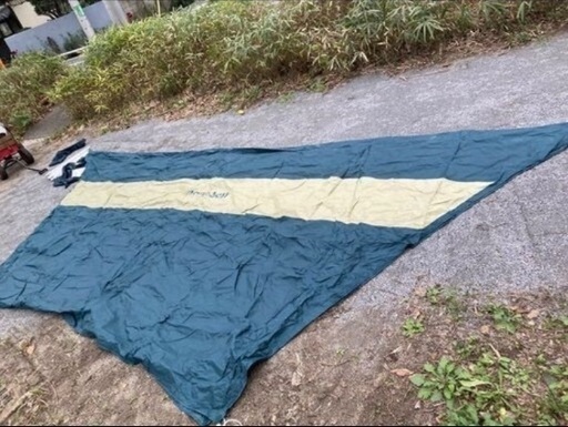 ★格安！USED・中古品！ モンベルmont・bell　ビッグタープＨＸ　タープ・ポールのセット！キャンプ用品、キャンプグッズ 、アウトドア用品、アウトドアグッズ★