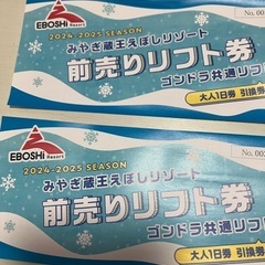 えぼしスキー場　一日券