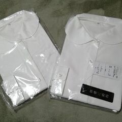 【新学期に✨】洗い替えに便利！！レディース　丸衿　長袖白ブラウス...