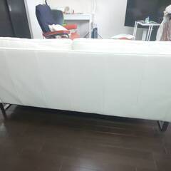 IDC 大塚家具の3人掛けソファ (L/S 58N) 本革セミアニリン染め 極上