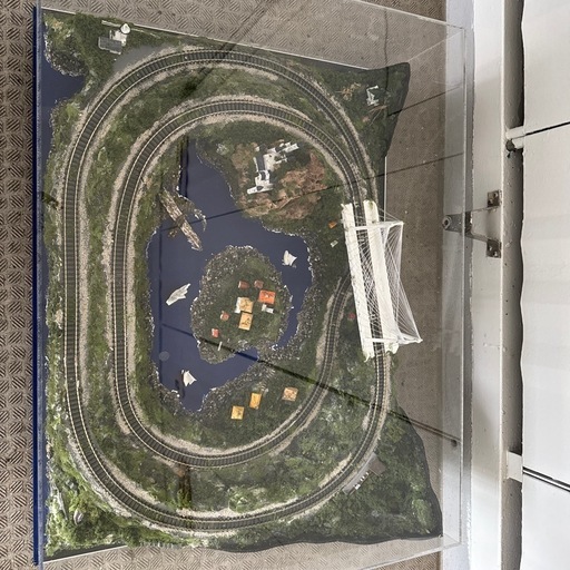 Nゲージレイアウト 鉄道 古城と湖畔をめぐる周遊路 N 渡らずの橋