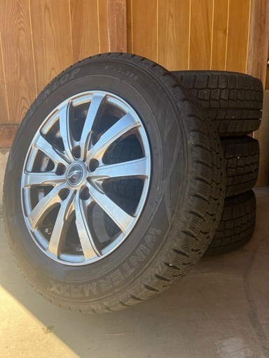 中古スタッドレスタイヤホイール付き195/65R15 91Q ミニバンと普通車用サイズ履き替え無料