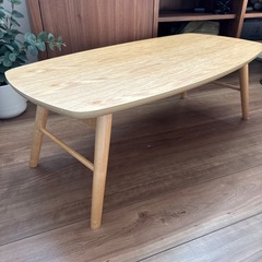 決まりました　折り畳み　ローテーブル　ライトブラウンの画像